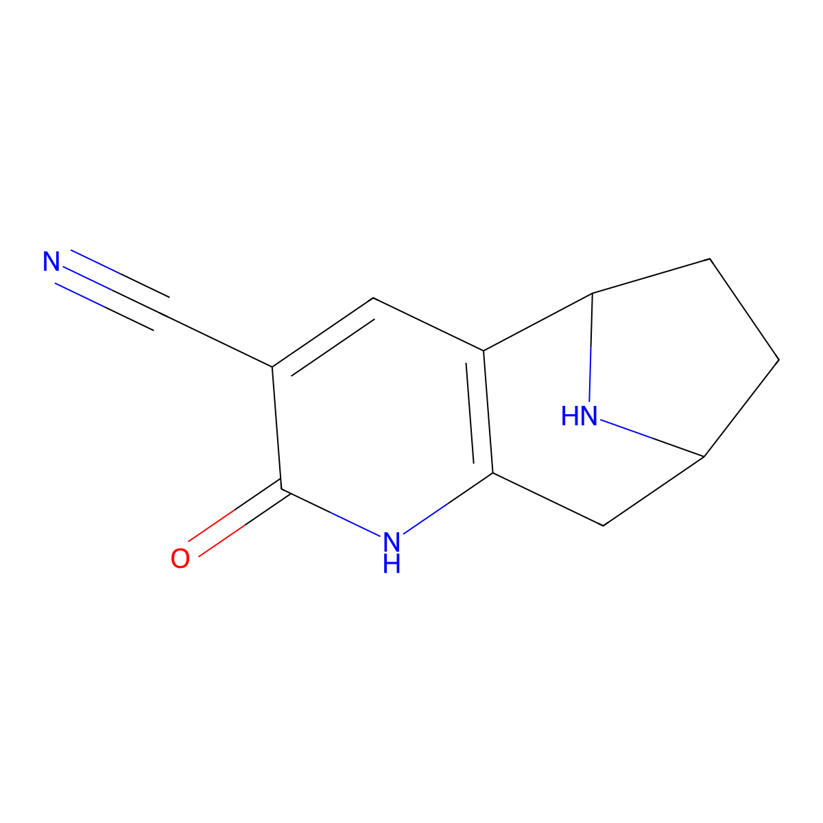 5-Oxo-6,12-diazatricyclo[7.2.1.0,2,7]dodeca-2(7),3-diene-4-carbonitrile molecular structure, CAS 1822801-16-0