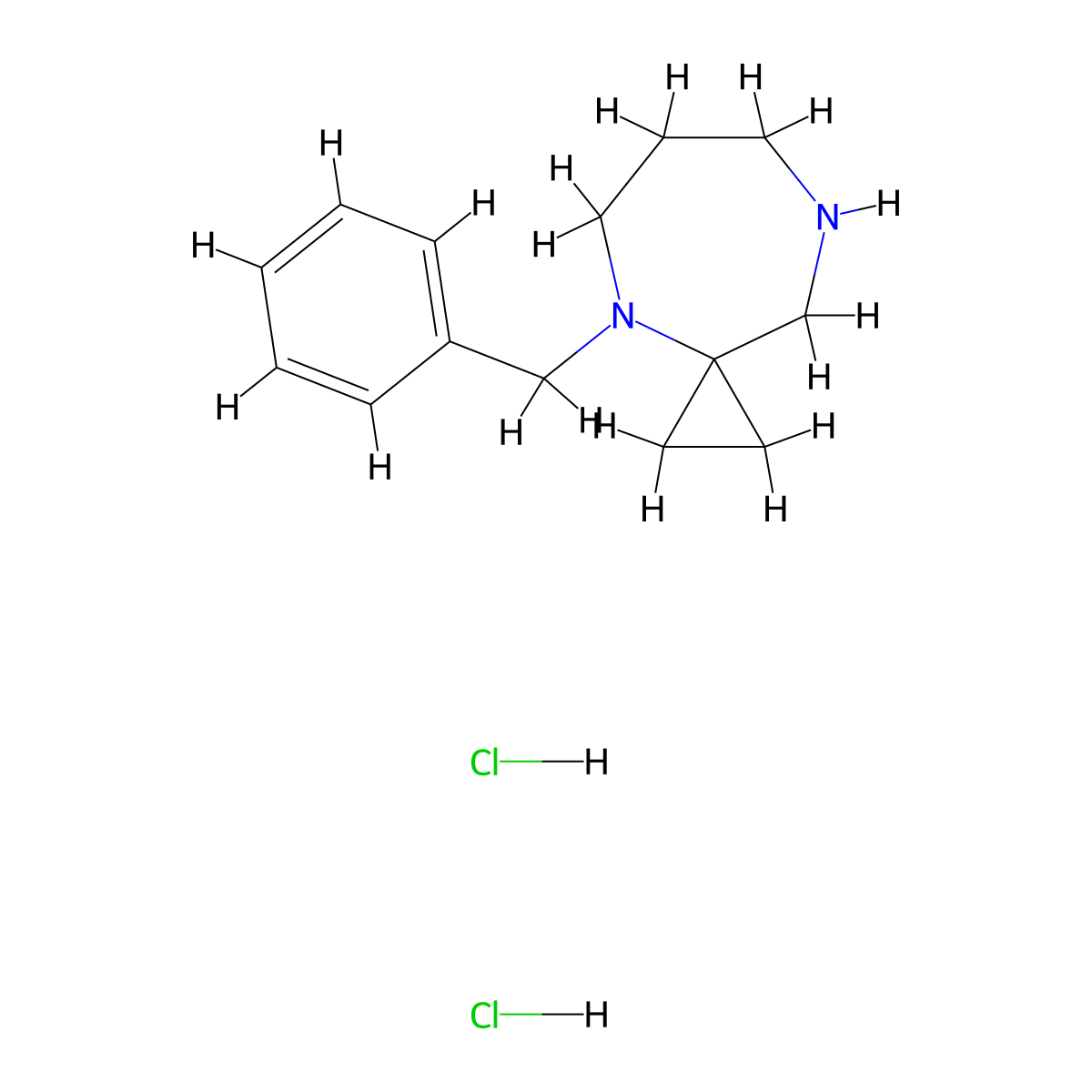 4-Benzyl-4,8-diazaspiro[2.6]nonane dihydrochloride molecular structure, CAS 1822801-97-7