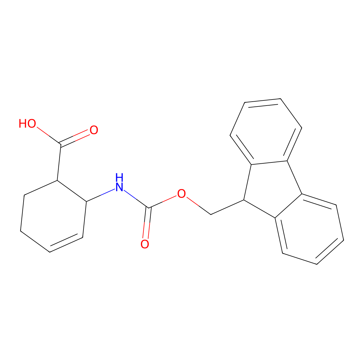 2-({[(9H-Fluoren-9-YL)methoxy]carbonyl}amino)cyclohex-3-ene-1-carboxylic acid molecular structure, CAS 1822802-47-0