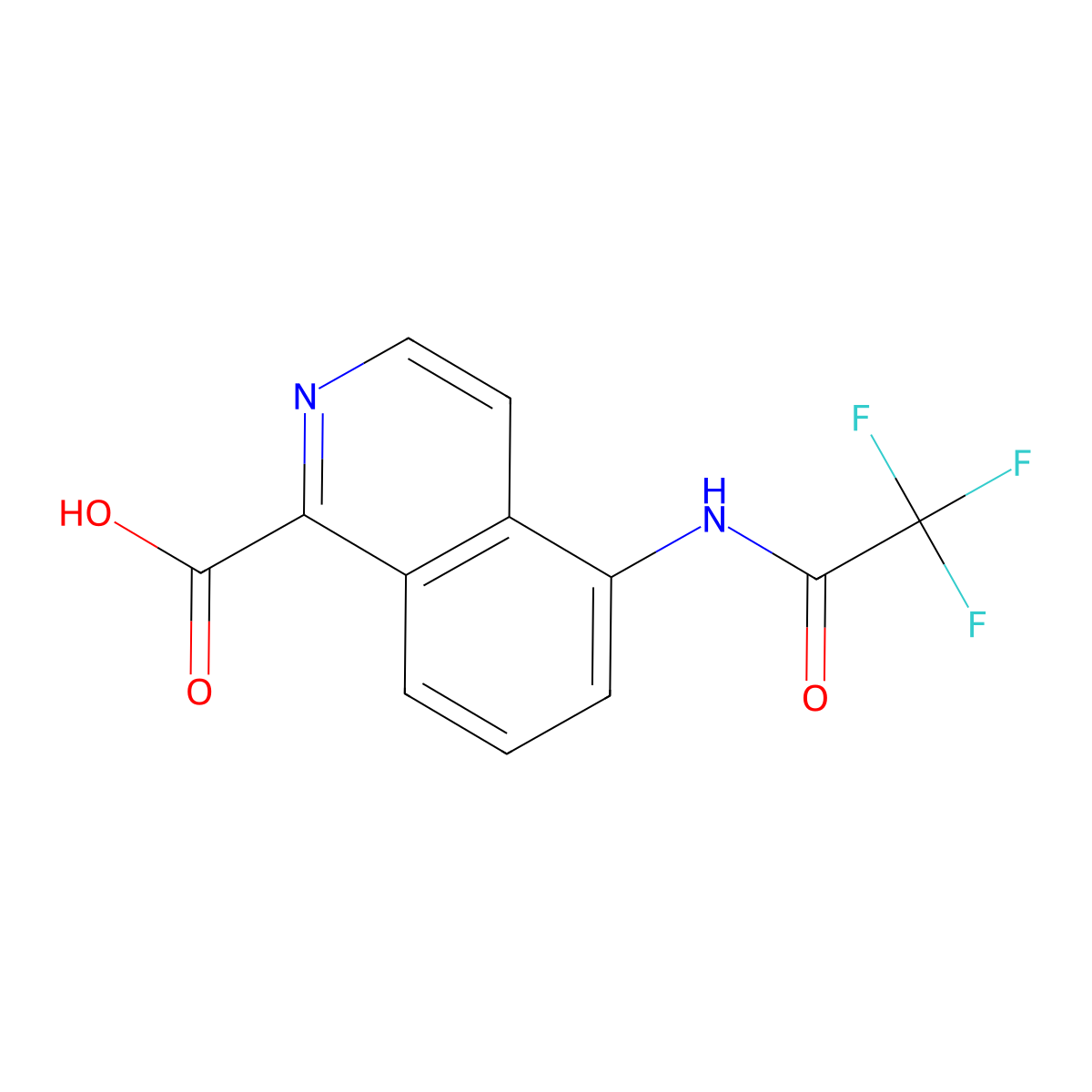 5-(Trifluoroacetamido)isoquinoline-1-carboxylic acid molecular structure, CAS 1822809-48-2