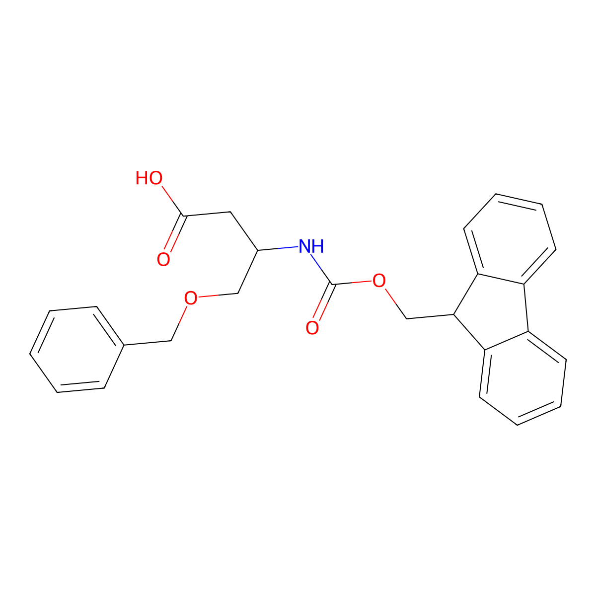 N-Fmoc-3-amino-4-(benzyloxy)butanoic acid molecular structure, CAS 1822814-12-9