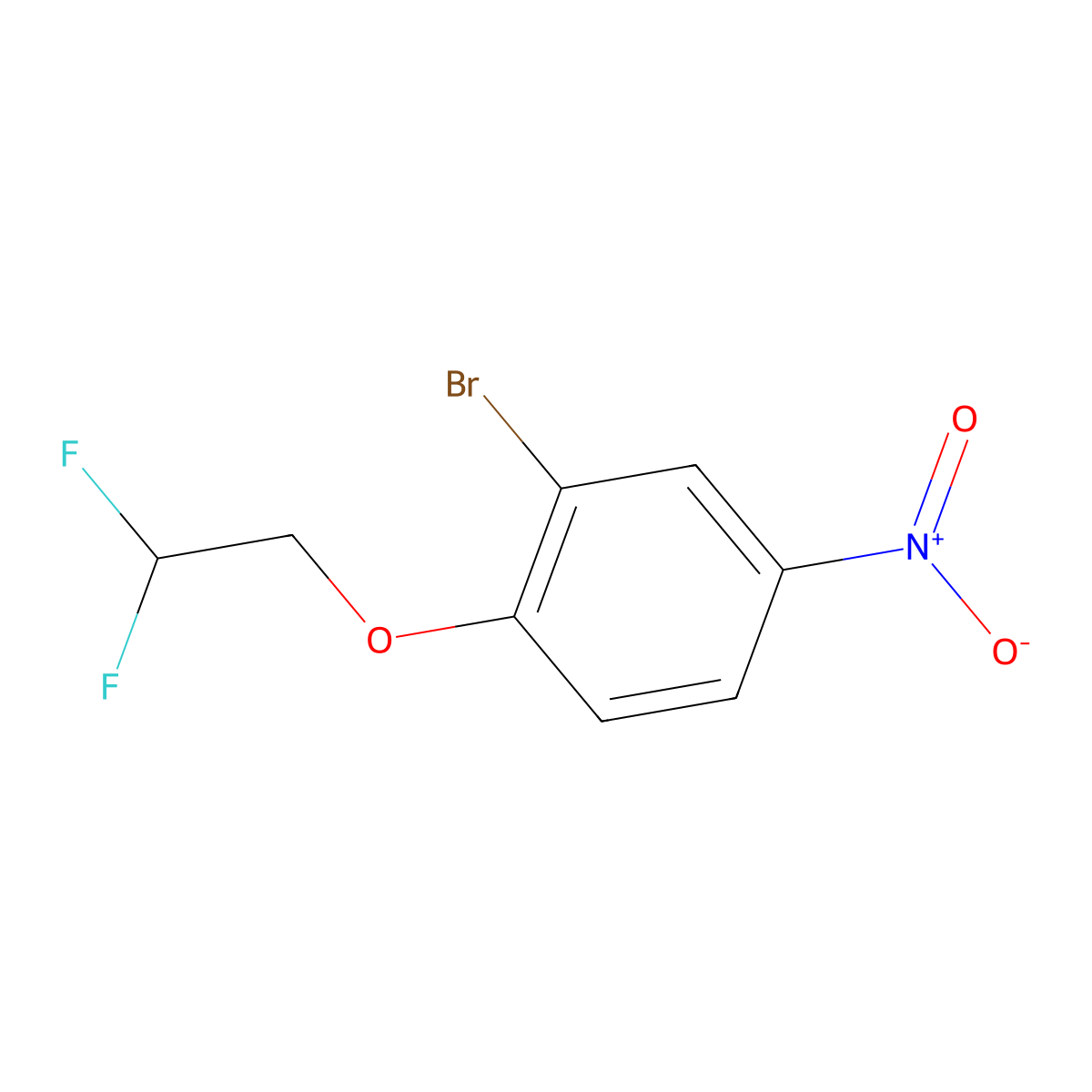 3-Bromo-4-(2,2-difluoroethoxy)nitrobenzene molecular structure, CAS 1822816-35-2