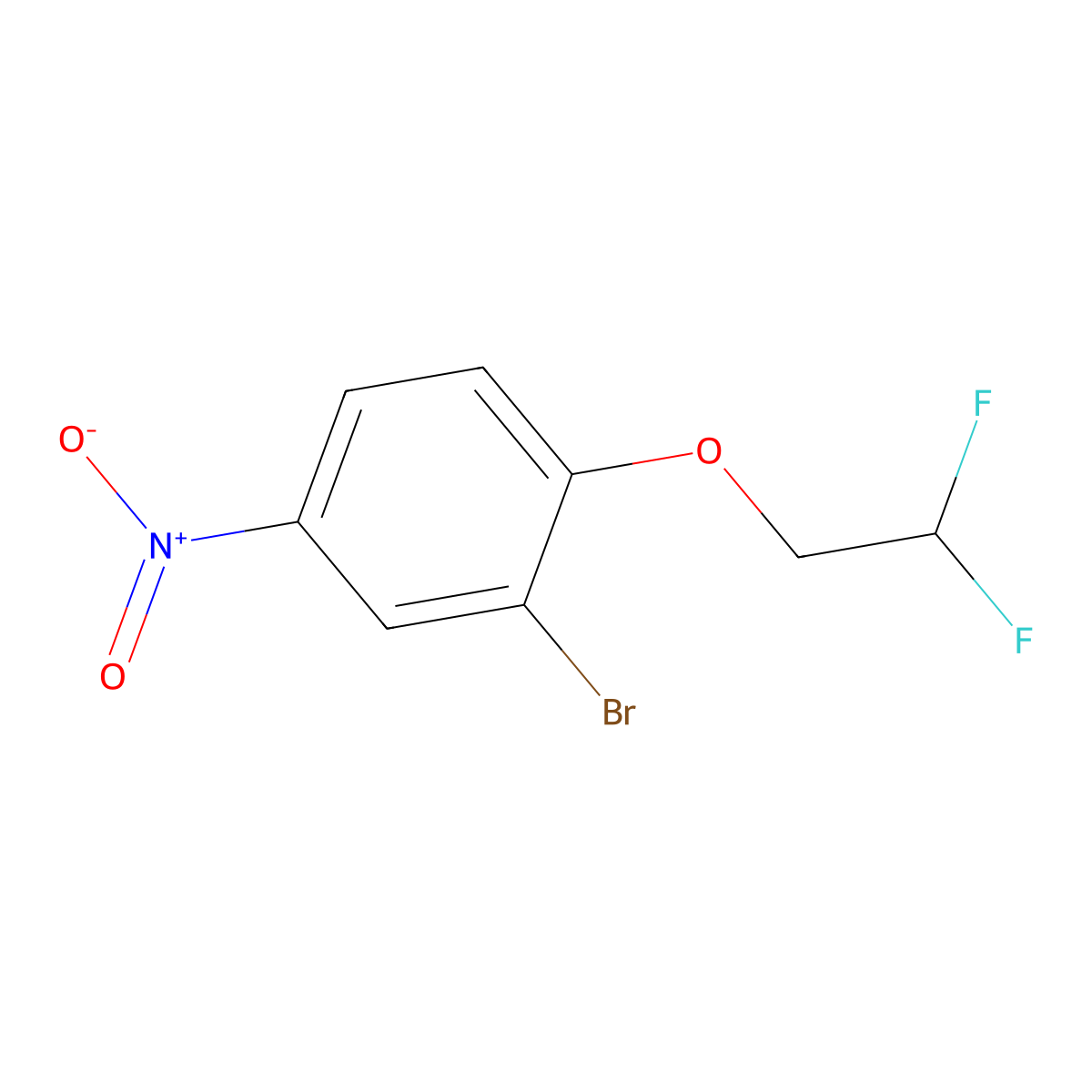 3-Bromo-4-(2,2-difluoroethoxy)nitrobenzene molecular structure, CAS 1822816-35-2