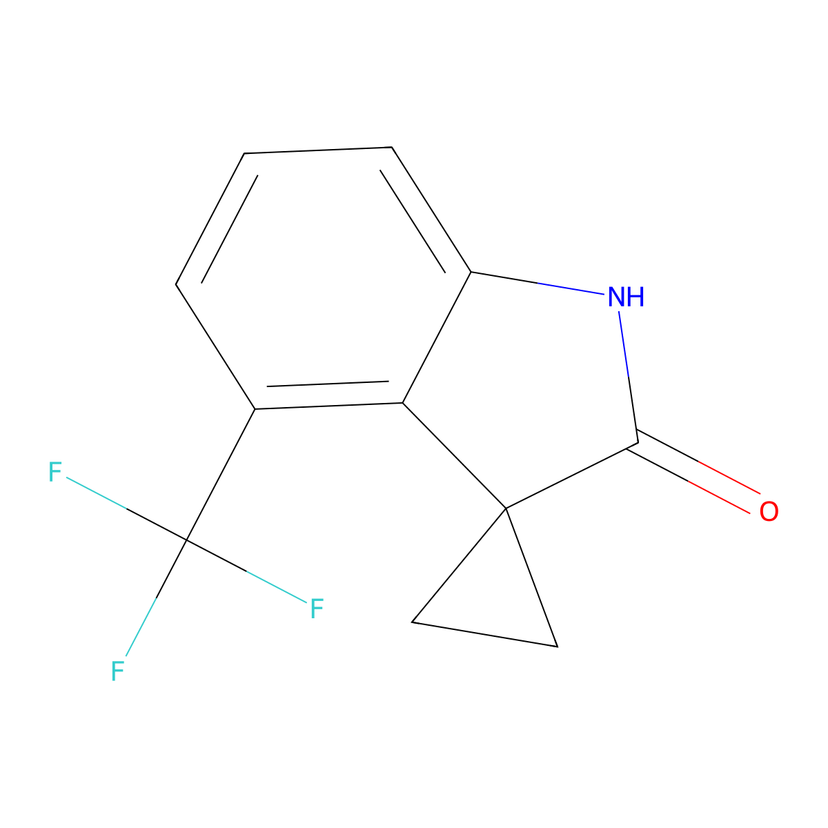 4'-(Trifluoromethyl)spiro[cyclopropane-1,3'-indolin]-2'-one molecular structure, CAS 1822816-46-5