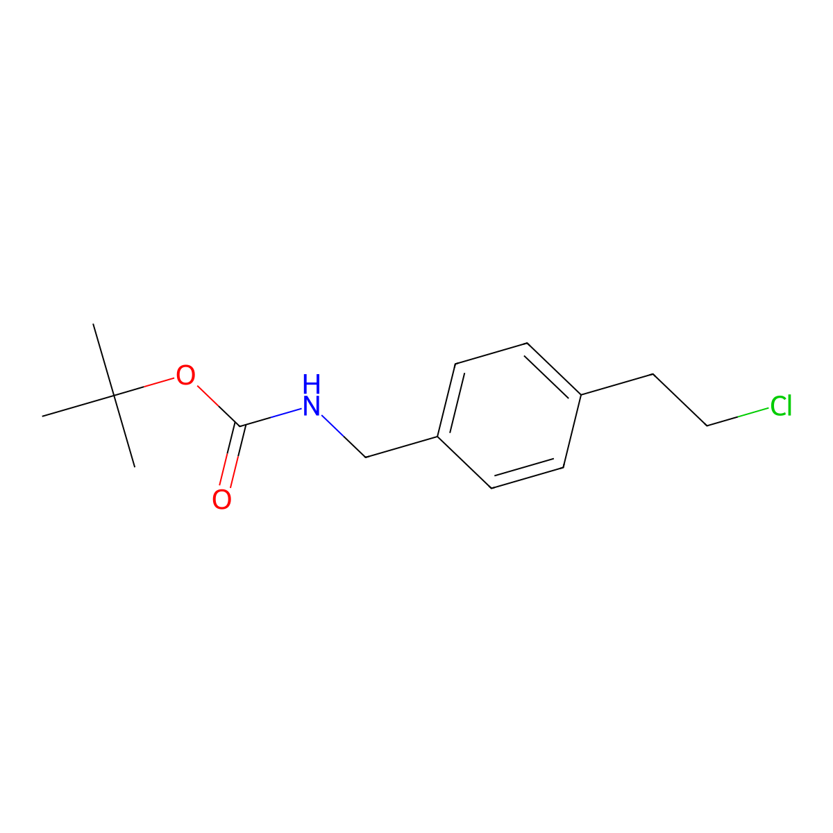 tert-Butyl 4-(2-chloroethyl)benzylcarbamate molecular structure, CAS 1822816-77-2