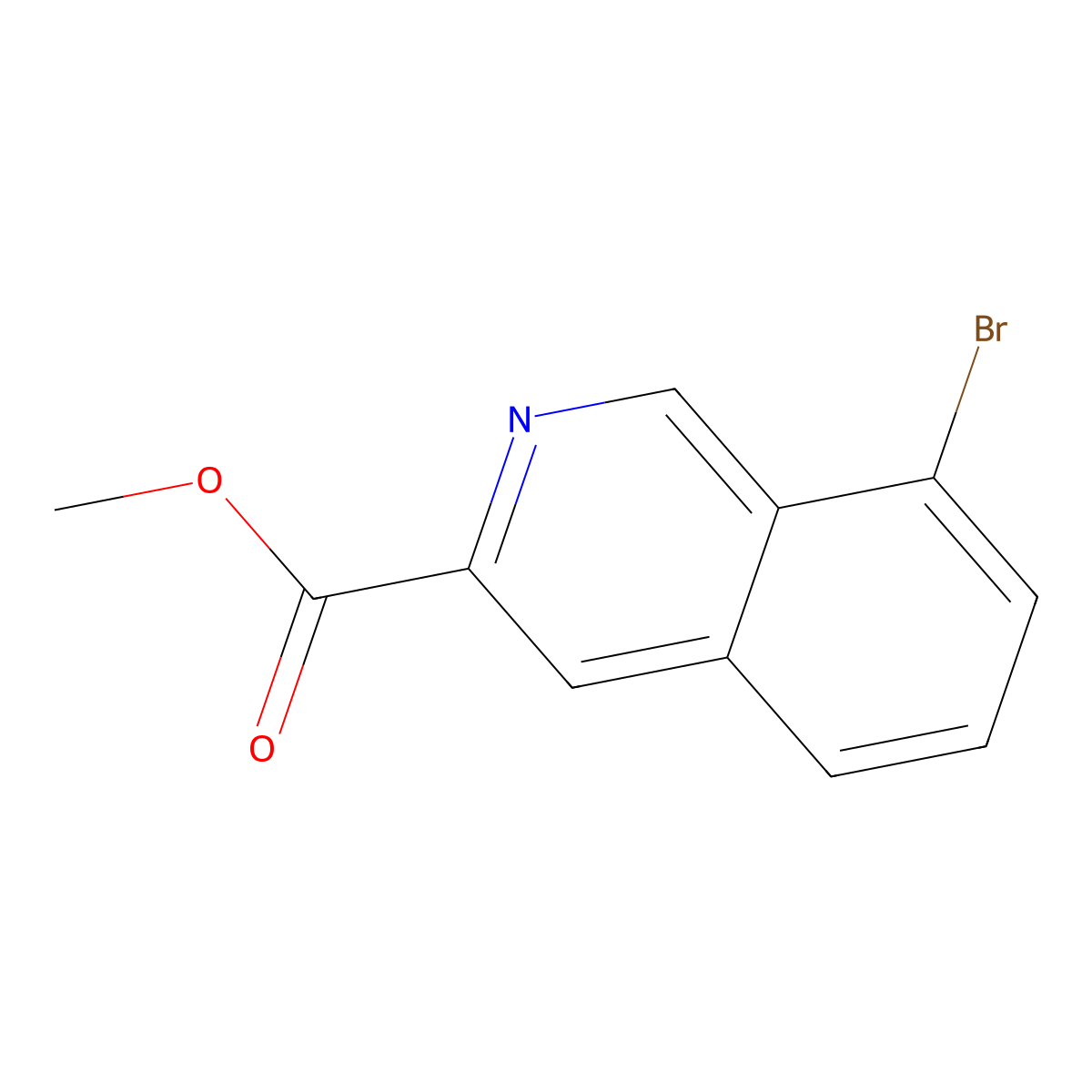 Methyl 8-bromoisoquinoline-3-carboxylate molecular structure, CAS 1822818-07-4