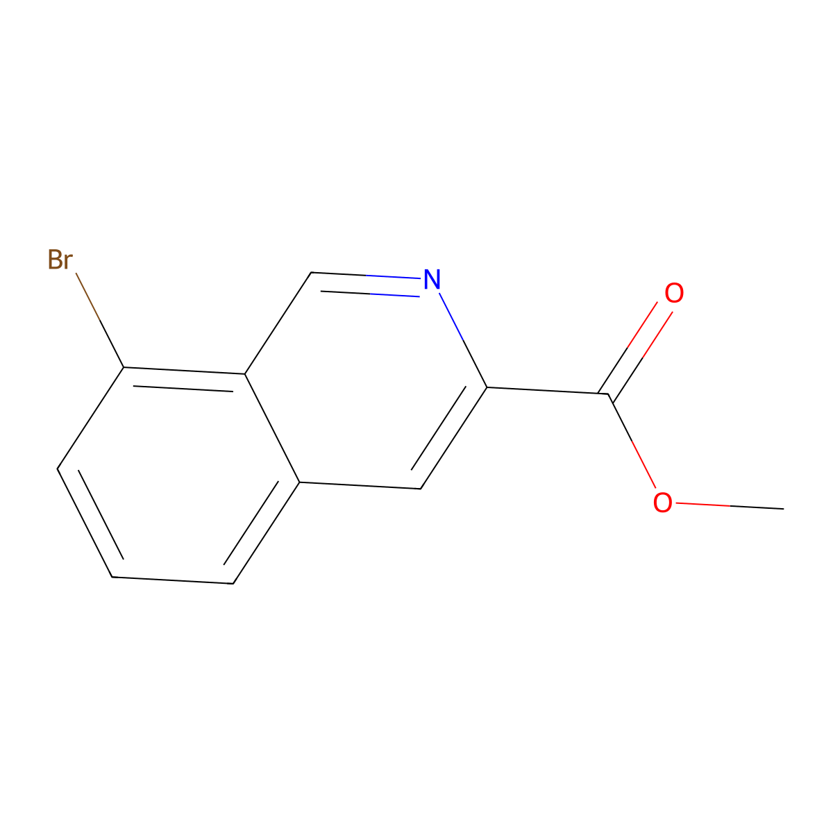 Methyl 8-bromoisoquinoline-3-carboxylate molecular structure, CAS 1822818-07-4