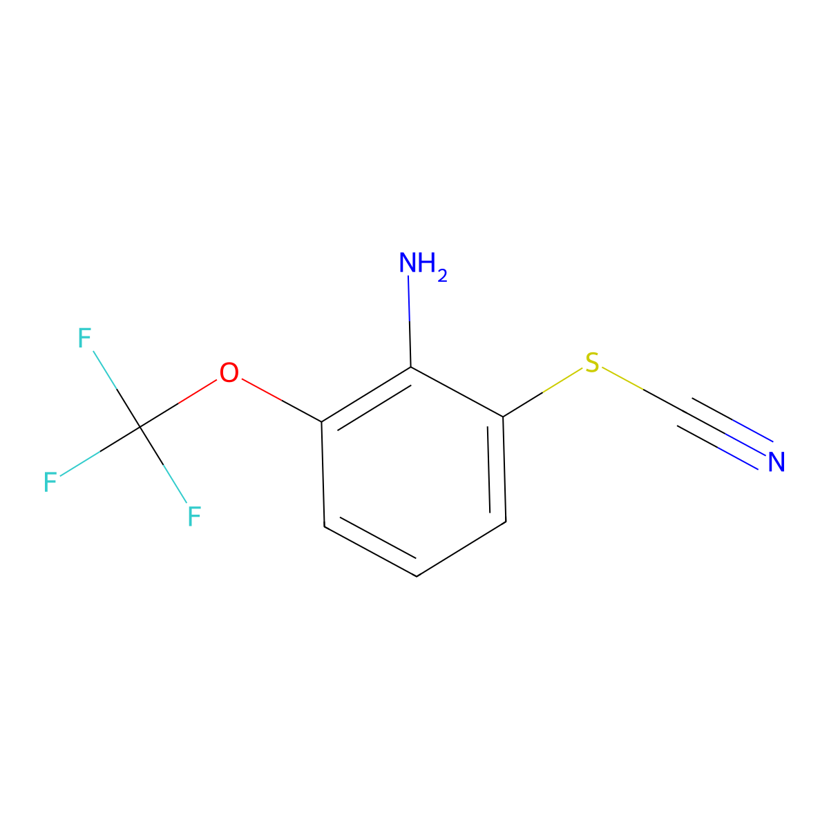 2-Thiocyanato-6-trifluoromethoxy-phenylamine molecular structure, CAS 1822818-45-0