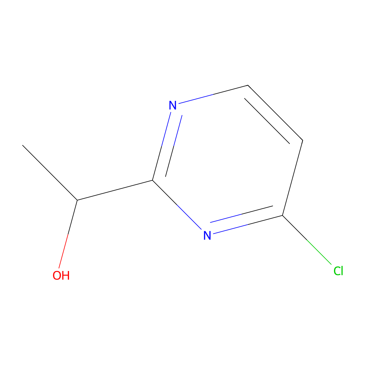 1-(4-Chloropyrimidin-2-YL)ethan-1-OL molecular structure, CAS 1822819-32-8