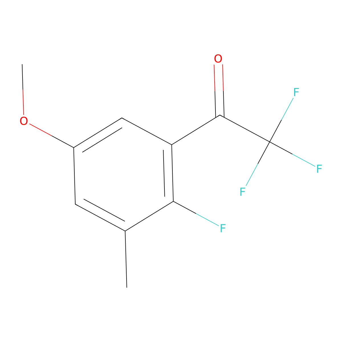 2,2,2-Trifluoro-1-(2-fluoro-5-methoxy-3-methylphenyl)ethanone molecular structure, CAS 1822819-65-7
