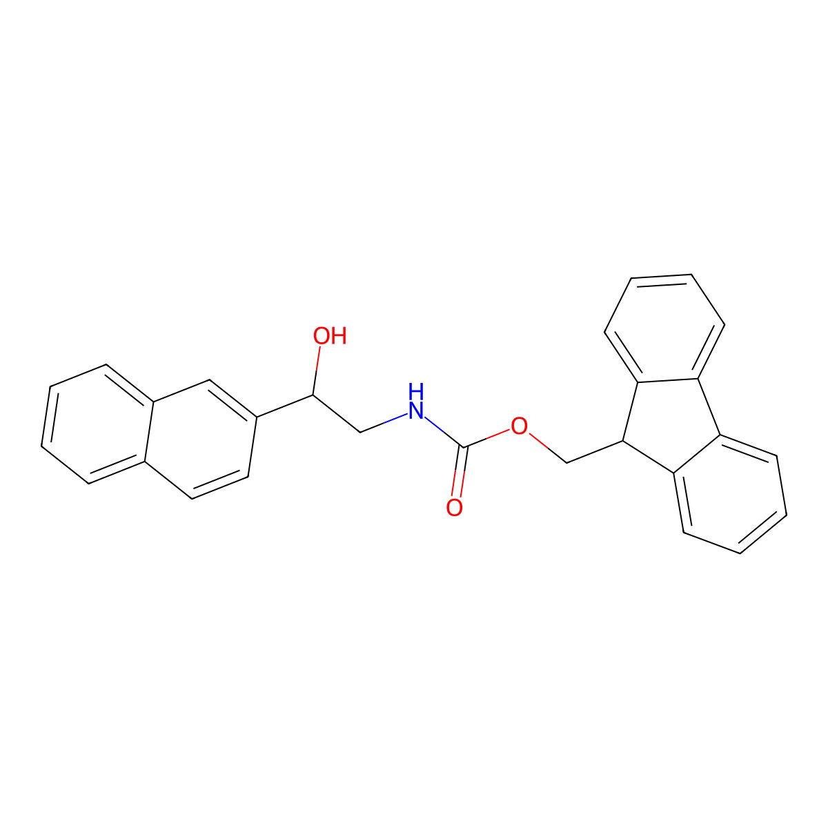 (9H-fluoren-9-yl)methyl N-[2-hydroxy-2-(naphthalen-2-yl)ethyl]carbamate molecular structure, CAS 1822822-74-1