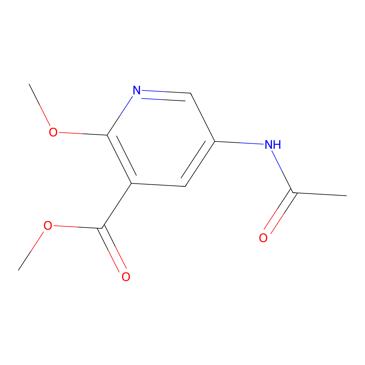 Methyl 5-acetamido-2-methoxynicotinate molecular structure, CAS 1822822-98-9
