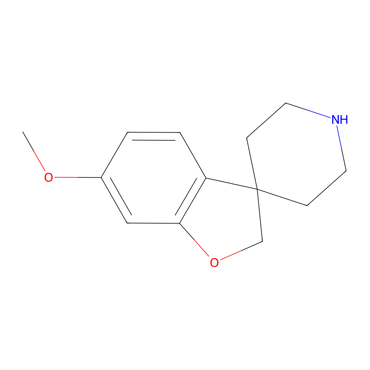 6-Methoxy-2H-spiro[benzofuran-3,4'-piperidine] molecular structure, CAS 1822826-63-0