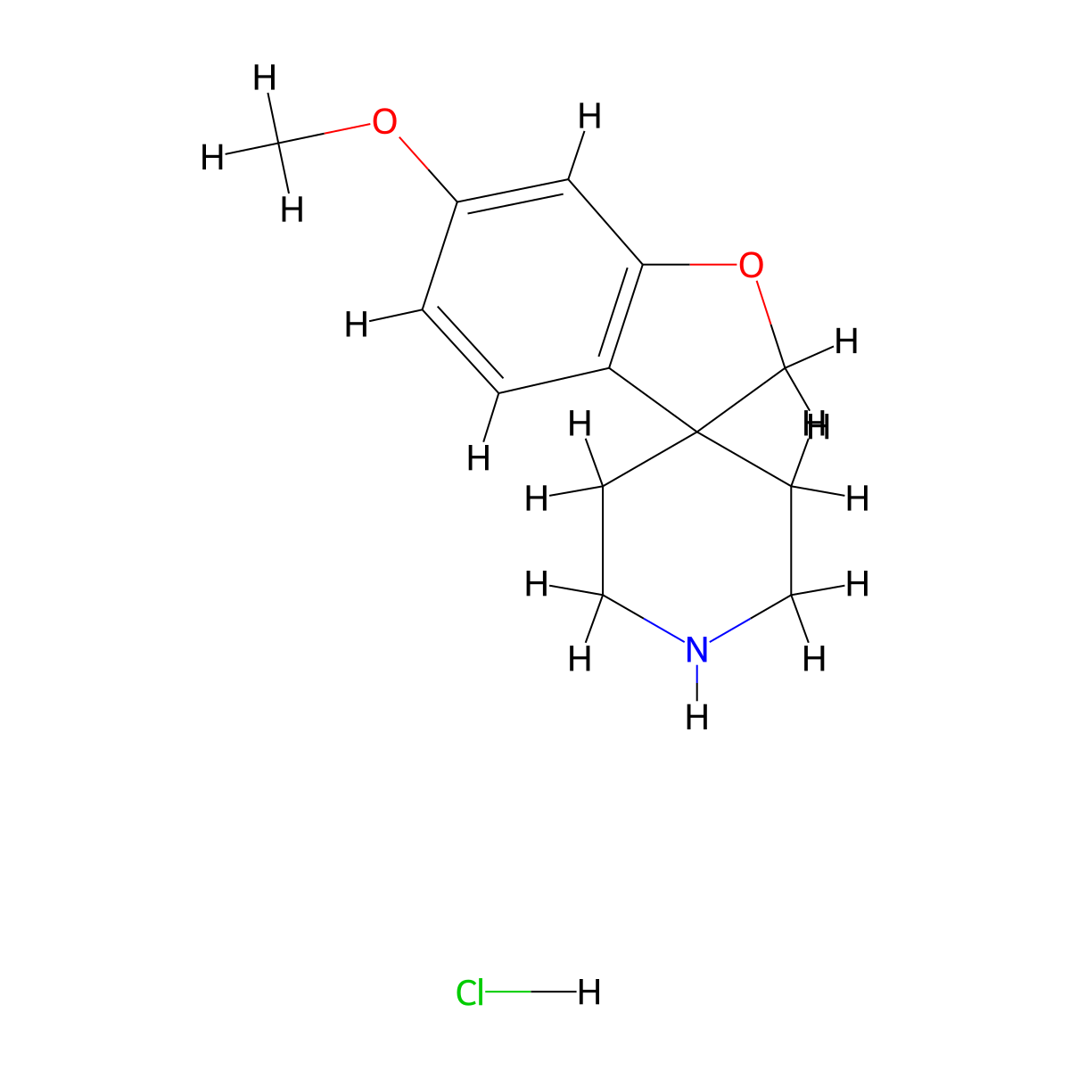 6-Methoxy-2H-spiro[1-benzofuran-3,4'-piperidine] hydrochloride molecular structure, CAS 1822826-64-1