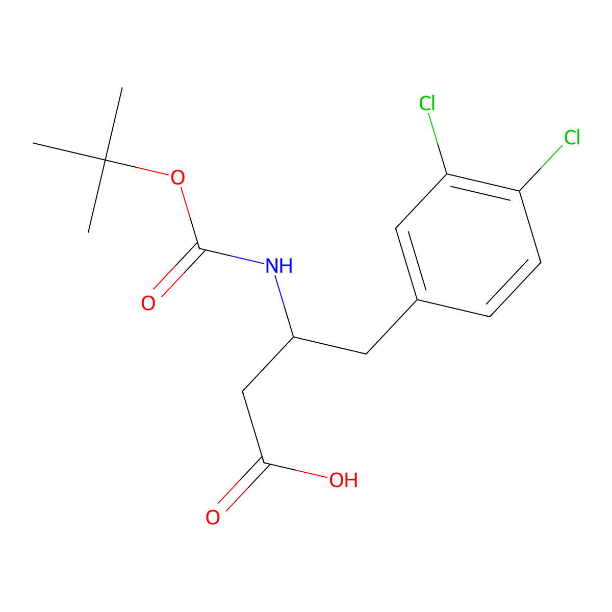 3-(Boc-amino)-4-(3,4-dichlorophenyl)butyric Acid molecular structure, CAS 1822826-96-9