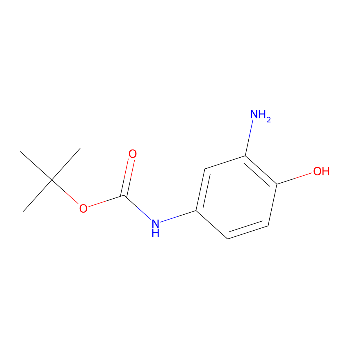 (3-Amino-4-hydroxy-phenyl)-carbamic acid tert-butyl ester molecular structure, CAS 1822833-99-7