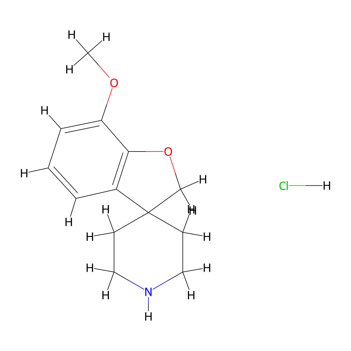 7-Methoxy-2H-spiro[1-benzofuran-3,4'-piperidine] hydrochloride molecular structure, CAS 1822842-34-1