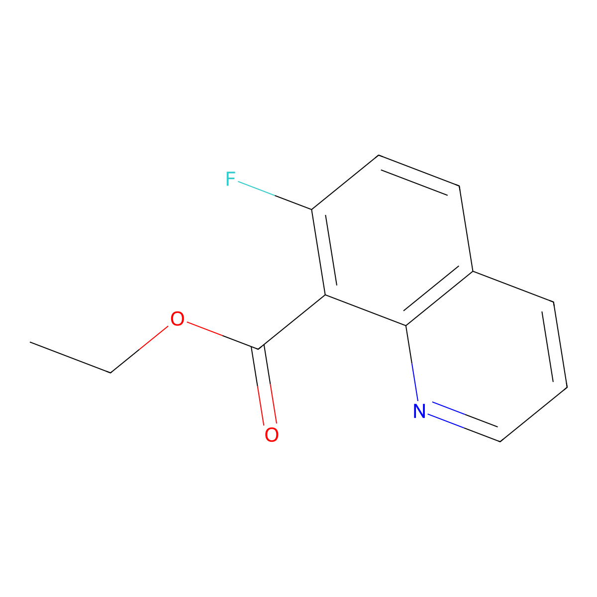 Ethyl 7-fluoroquinoline-8-carboxylate molecular structure, CAS 1822843-84-4