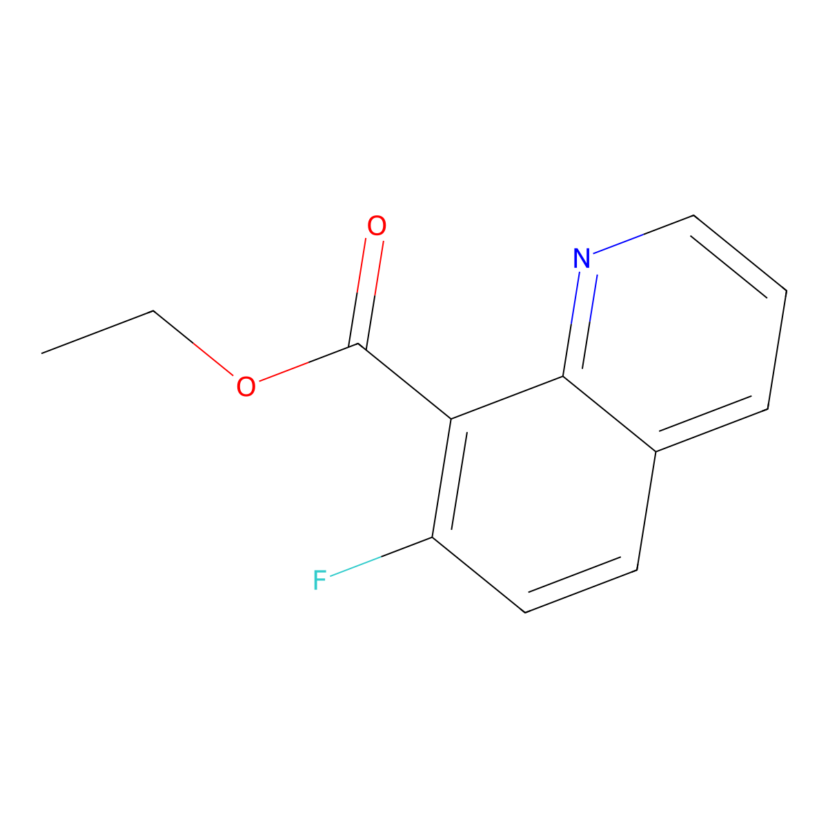 Ethyl 7-fluoroquinoline-8-carboxylate molecular structure, CAS 1822843-84-4