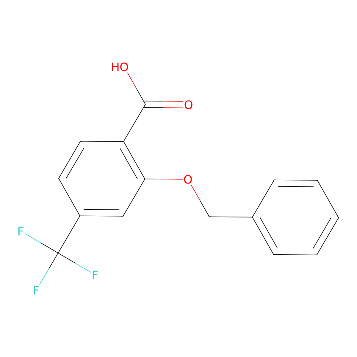 2-(Benzyloxy)-4-(trifluoromethyl)benzoic acid molecular structure, CAS 1822843-97-9