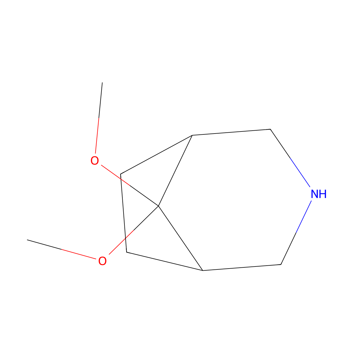 8,8-Dimethoxy-3-azabicyclo[3.2.1]octane molecular structure, CAS 1822844-21-2