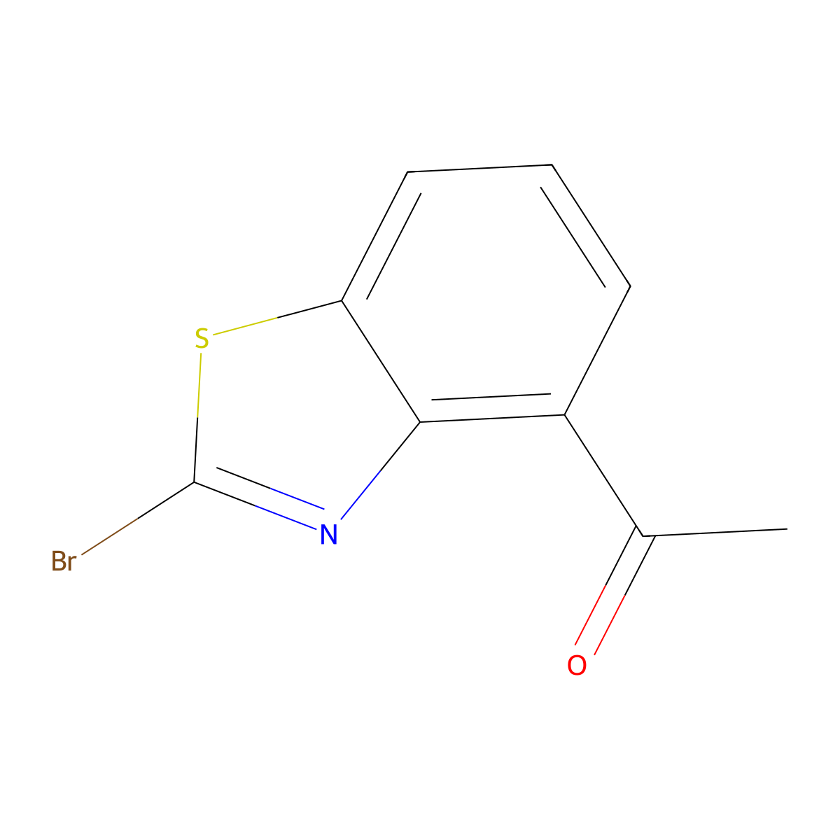 1-(2-Bromo-benzothiazol-4-yl)-ethanone molecular structure, CAS 1822845-32-8