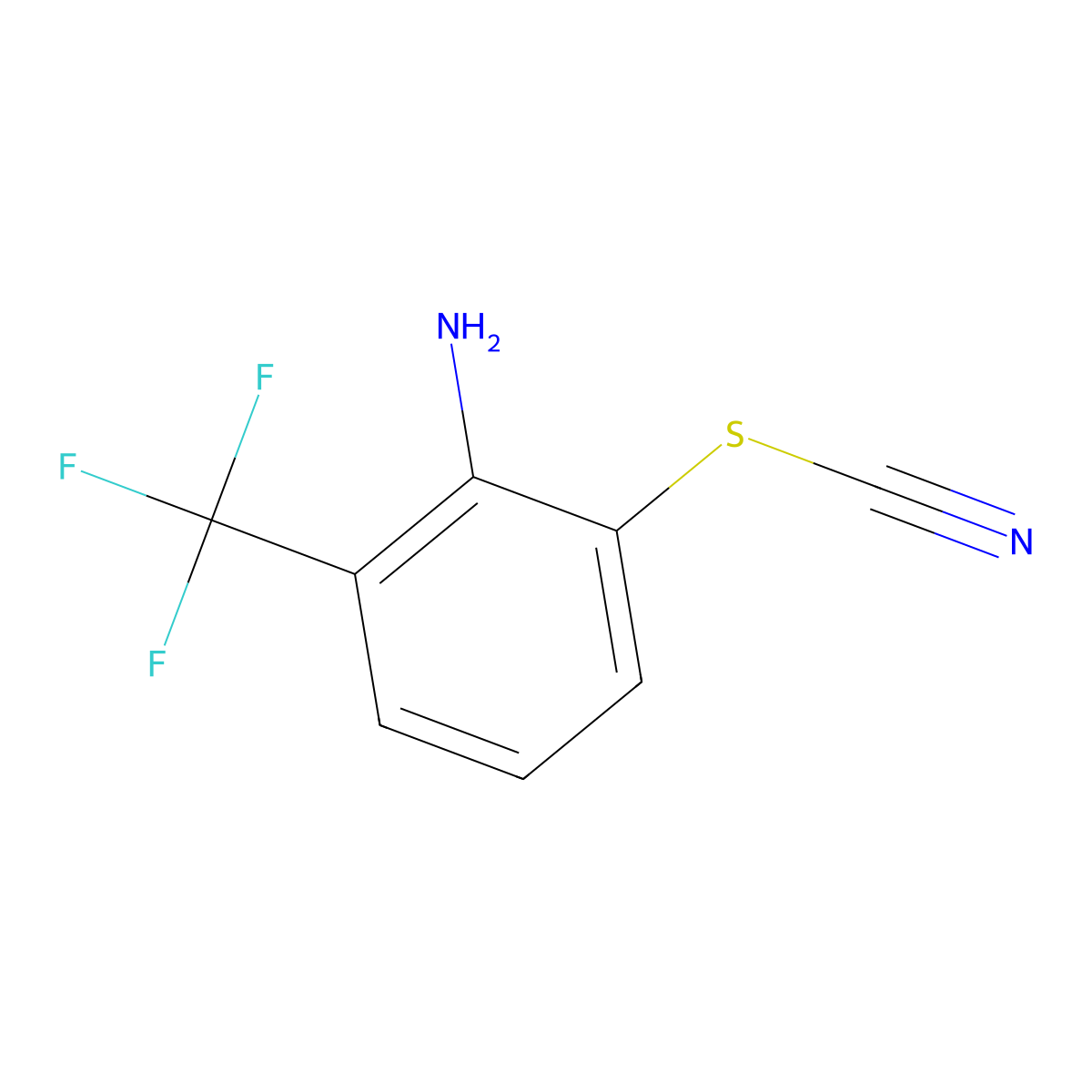 2-Thiocyanato-6-trifluoromethyl-phenylamine molecular structure, CAS 1822845-47-5