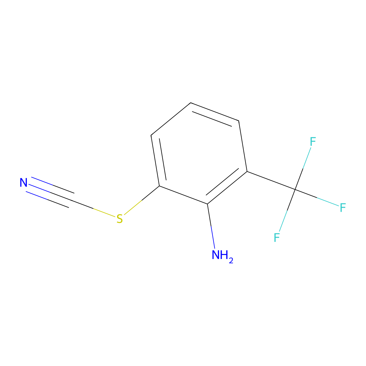 2-Thiocyanato-6-trifluoromethyl-phenylamine molecular structure, CAS 1822845-47-5