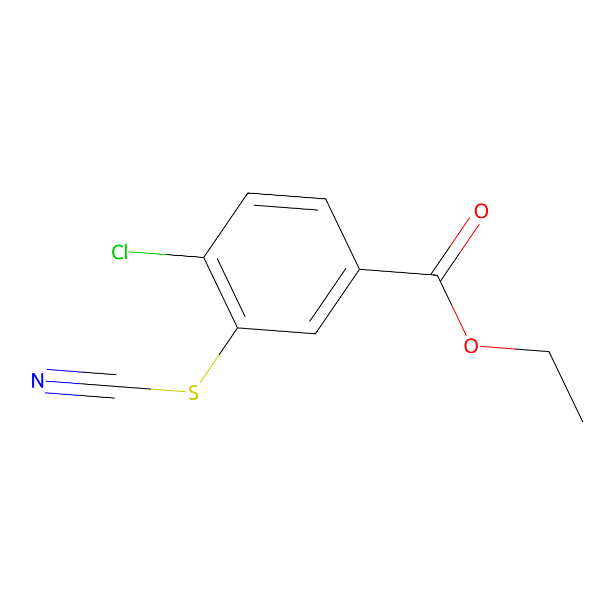 4-Chloro-3-thiocyanato-benzoic acid ethyl ester molecular structure, CAS 1822845-57-7