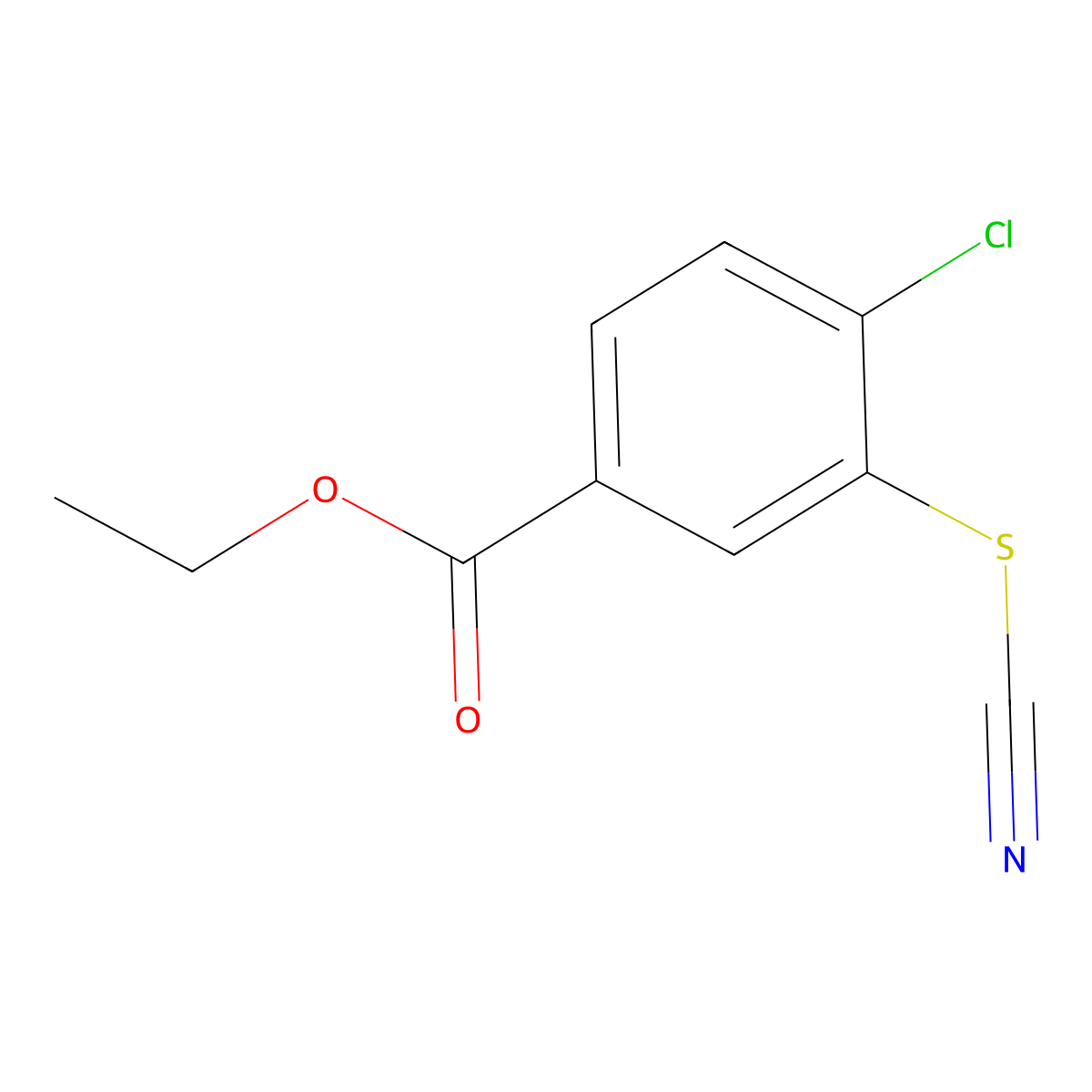 4-Chloro-3-thiocyanato-benzoic acid ethyl ester molecular structure, CAS 1822845-57-7