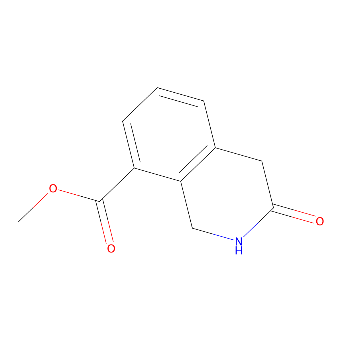 Methyl 3-oxo-1,2,3,4-tetrahydroisoquinoline-8-carboxylate molecular structure, CAS 1822846-70-7