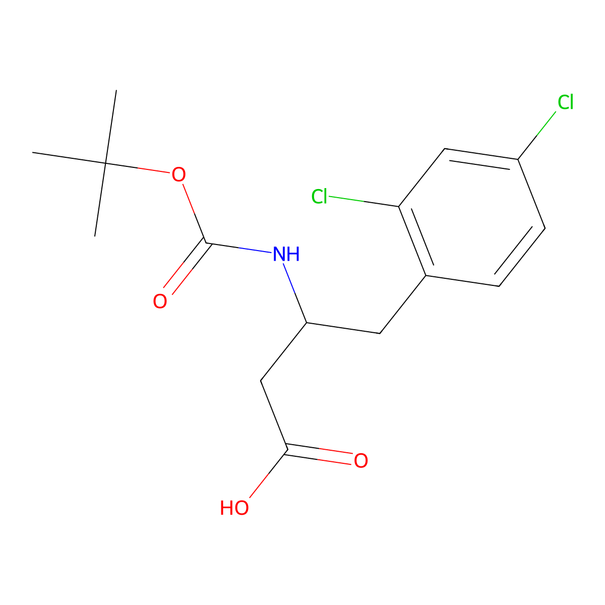 3-(Boc-amino)-4-(2,4-dichlorophenyl)butyric Acid molecular structure, CAS 1822848-91-8