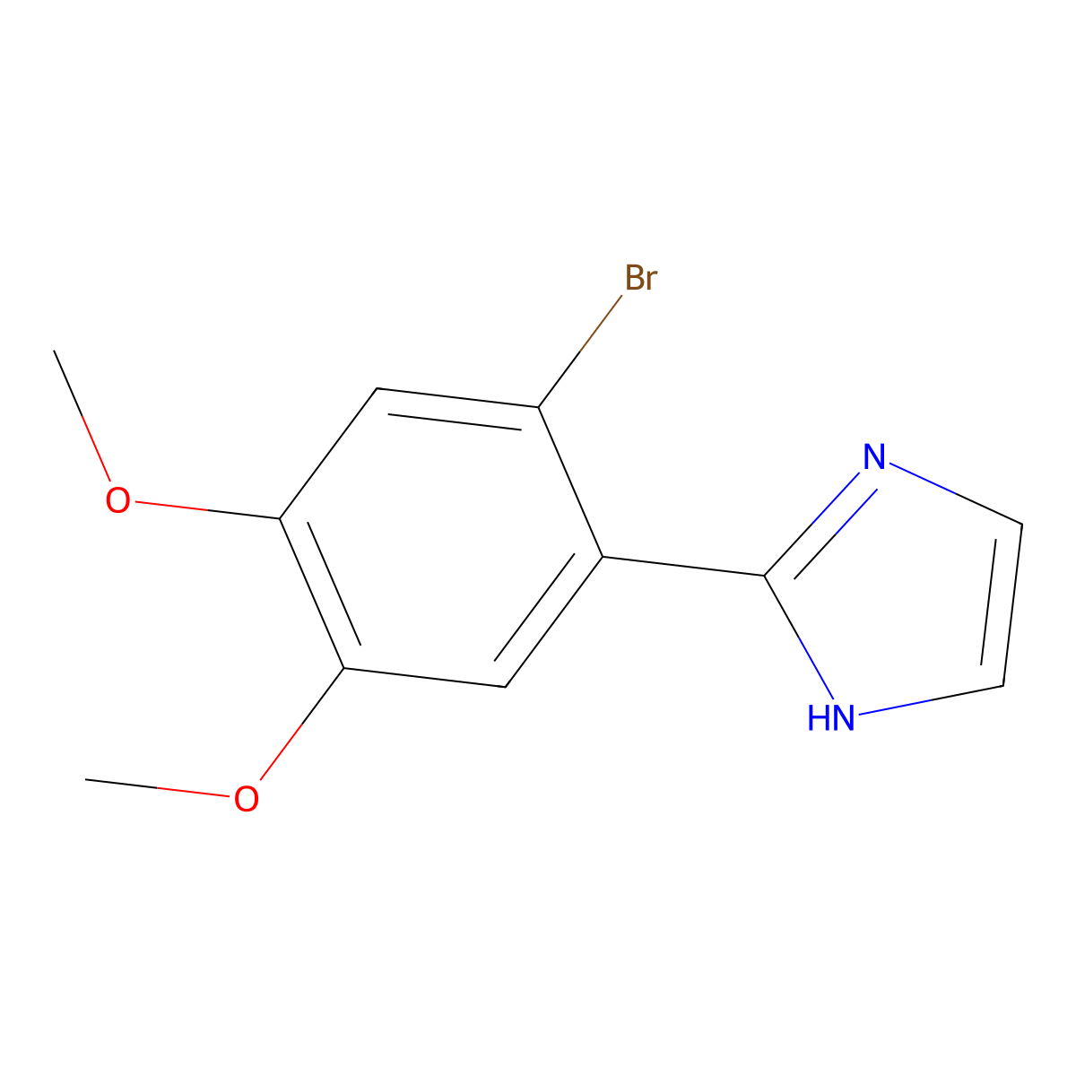 2-(2-Bromo-4,5-dimethoxyphenyl)imidazole molecular structure, CAS 1822850-43-0