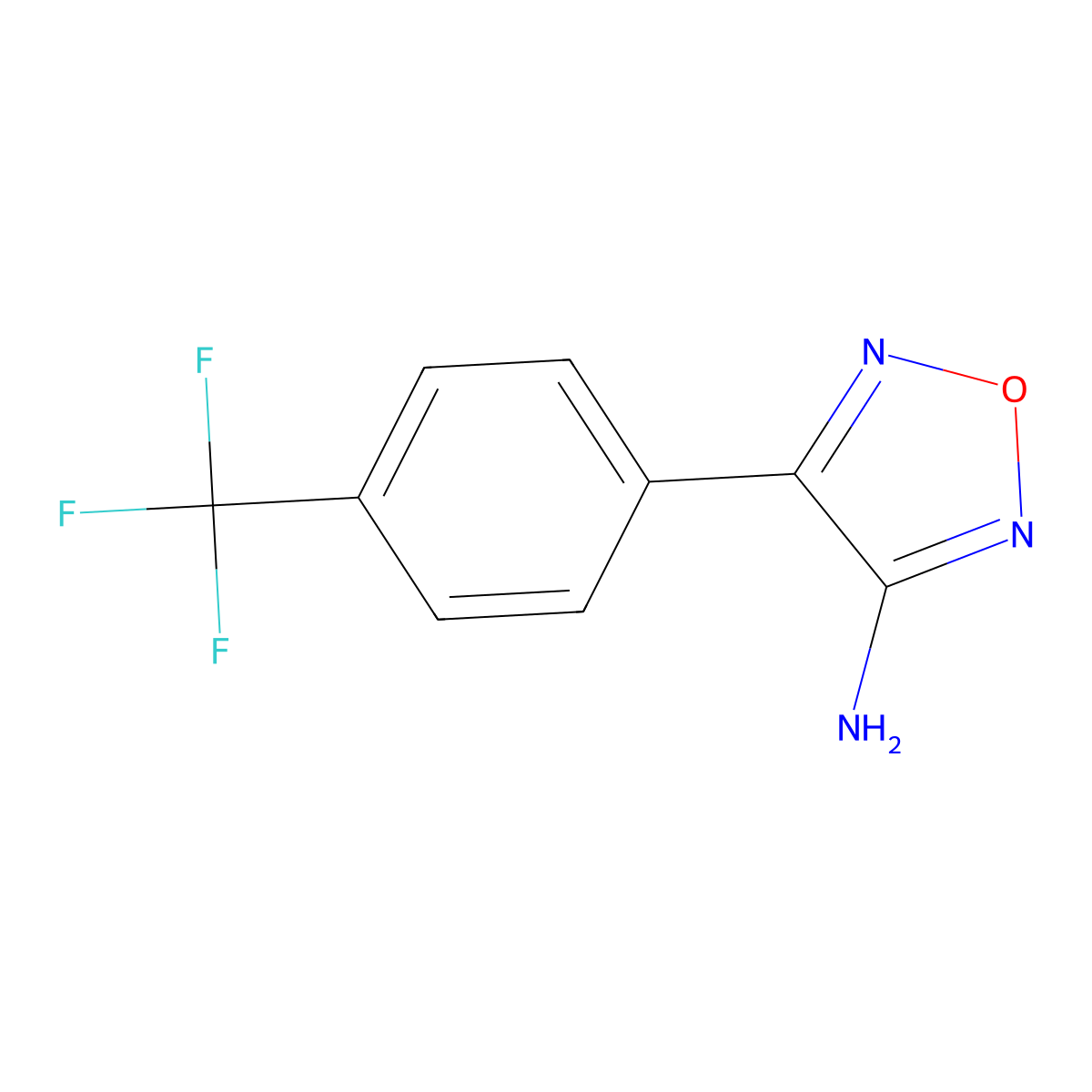 4-[4-(Trifluoromethyl)phenyl]-1,2,5-oxadiazol-3-amine molecular structure, CAS 1822850-70-3