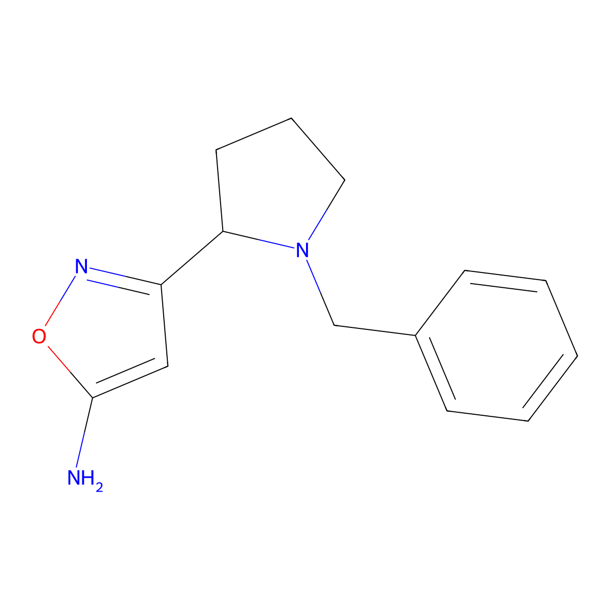3-(1-Benzylpyrrolidin-2-yl)isoxazol-5-amine molecular structure, CAS 1822851-60-4