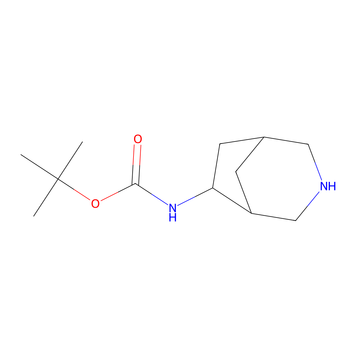 Tert-butyl 3-azabicyclo[3.2.1]octan-6-ylcarbamate molecular structure, CAS 1822851-61-5