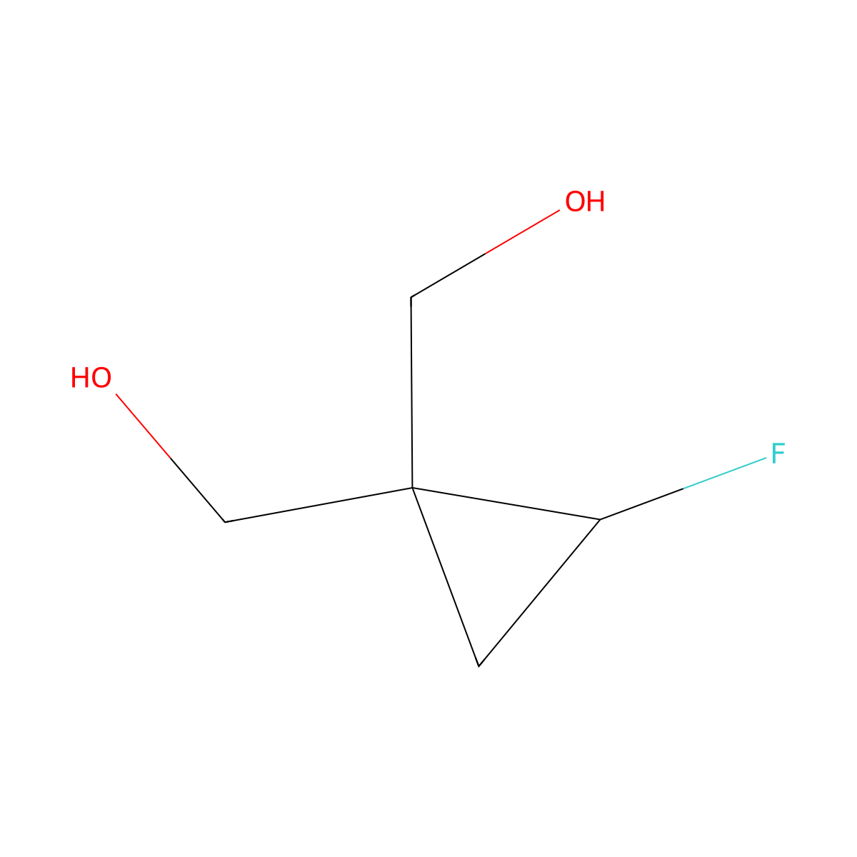 (2-Fluorocyclopropane-1,1-diyl)dimethanol molecular structure, CAS 1822851-79-5