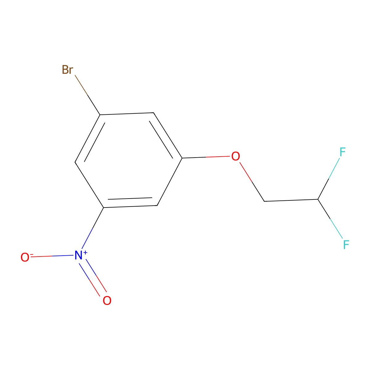 3-Bromo-5-(2,2-difluoroethoxy)nitrobenzene molecular structure, CAS 1822852-55-0
