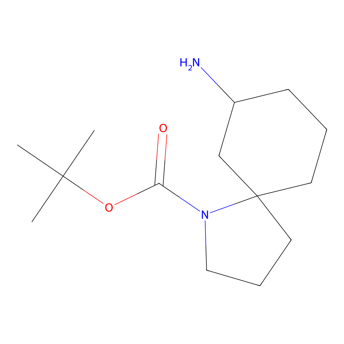 tert-Butyl 7-amino-1-azaspiro[4.5]decane-1-carboxylate molecular structure, CAS 1822854-64-7