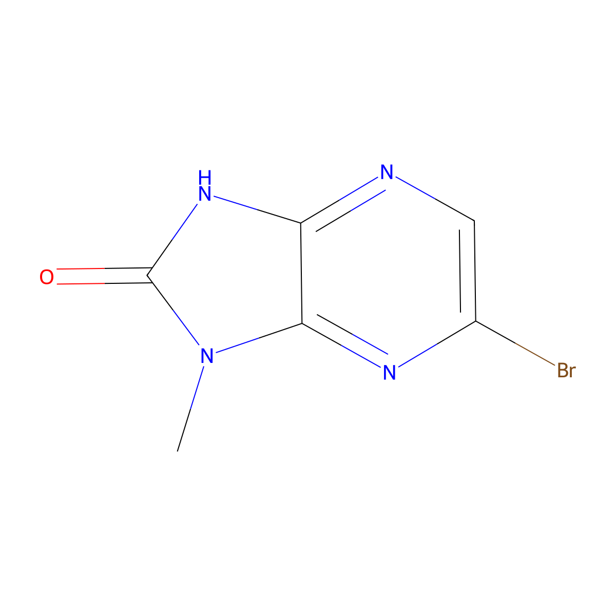 6-Bromo-1-methyl-1,3-dihydro-2H-imidazo[4,5-b]pyrazin-2-one molecular structure, CAS 1822854-85-2