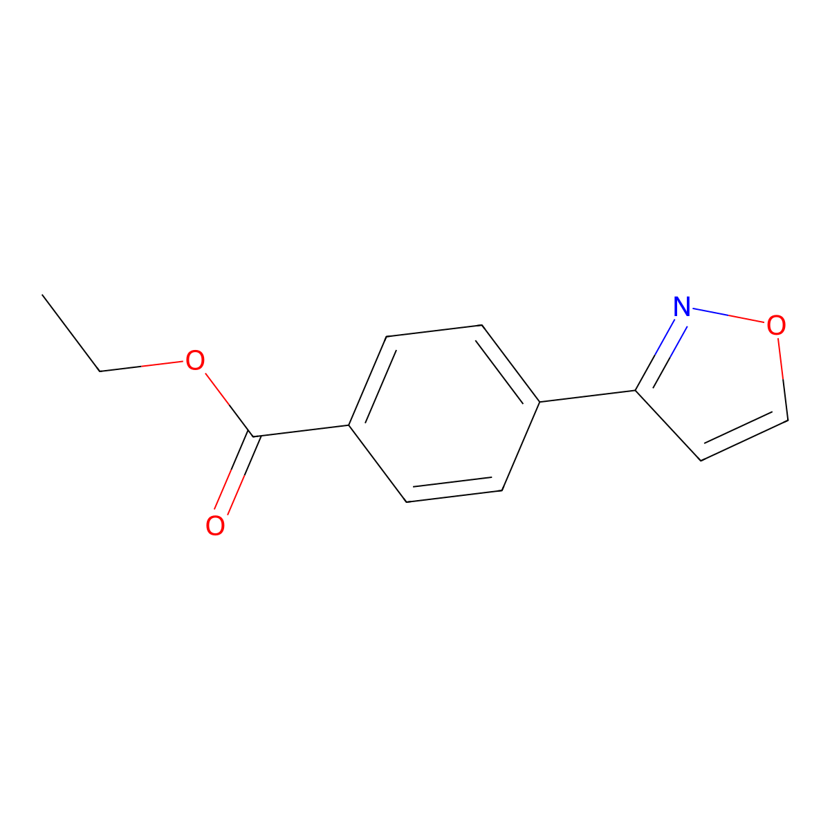 Ethyl 4-(isoxazol-3-yl)benzoate molecular structure, CAS 1822856-36-9
