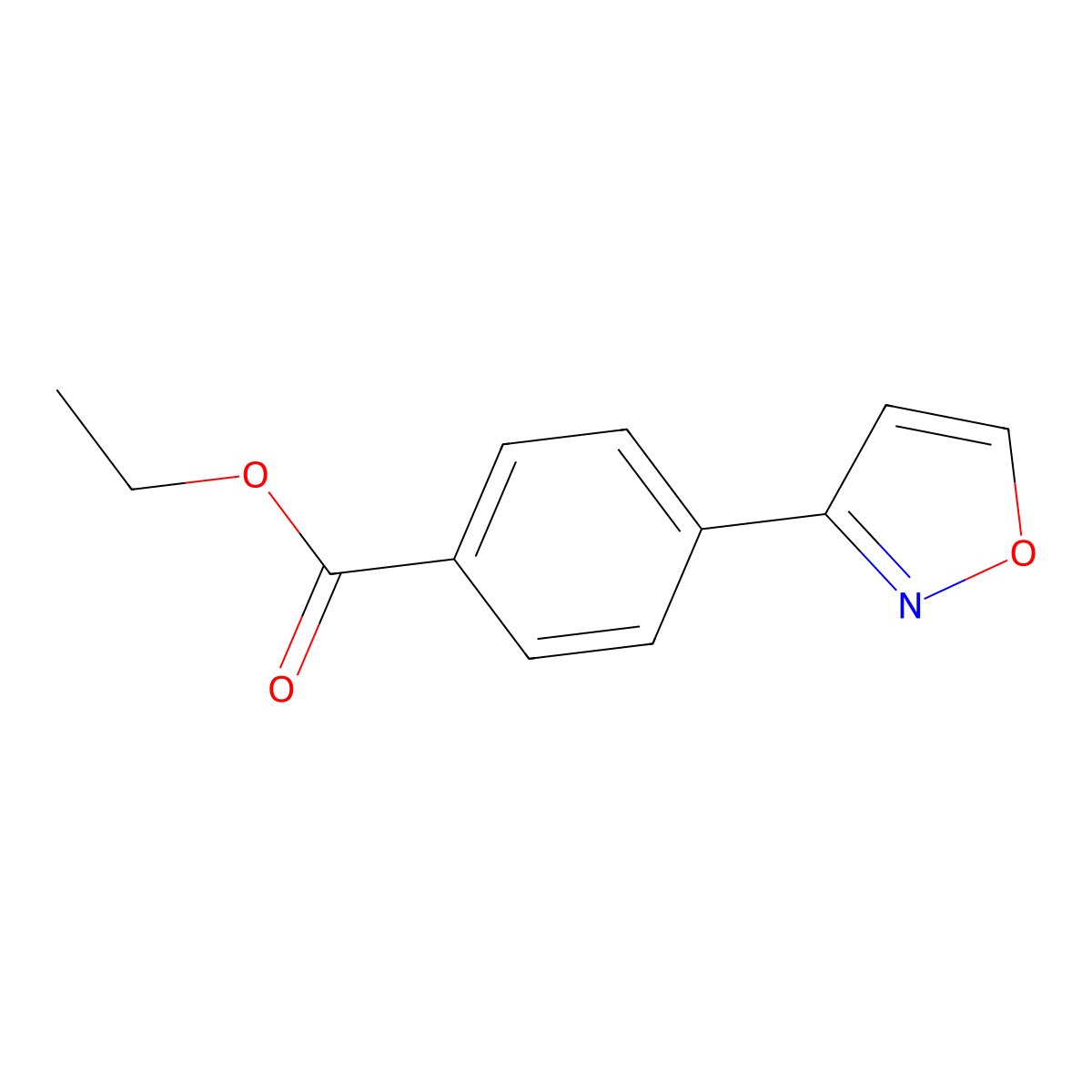 Ethyl 4-(isoxazol-3-yl)benzoate molecular structure, CAS 1822856-36-9