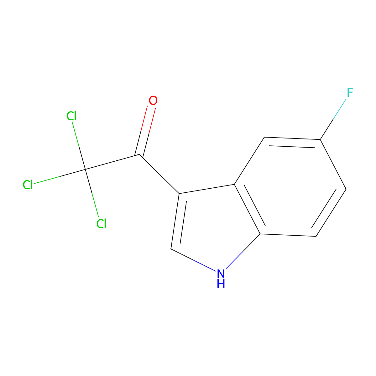 2,2,2-Trichloro-1-(5-fluoro-1H-indol-3-yl)ethanone molecular structure, CAS 1822857-19-1