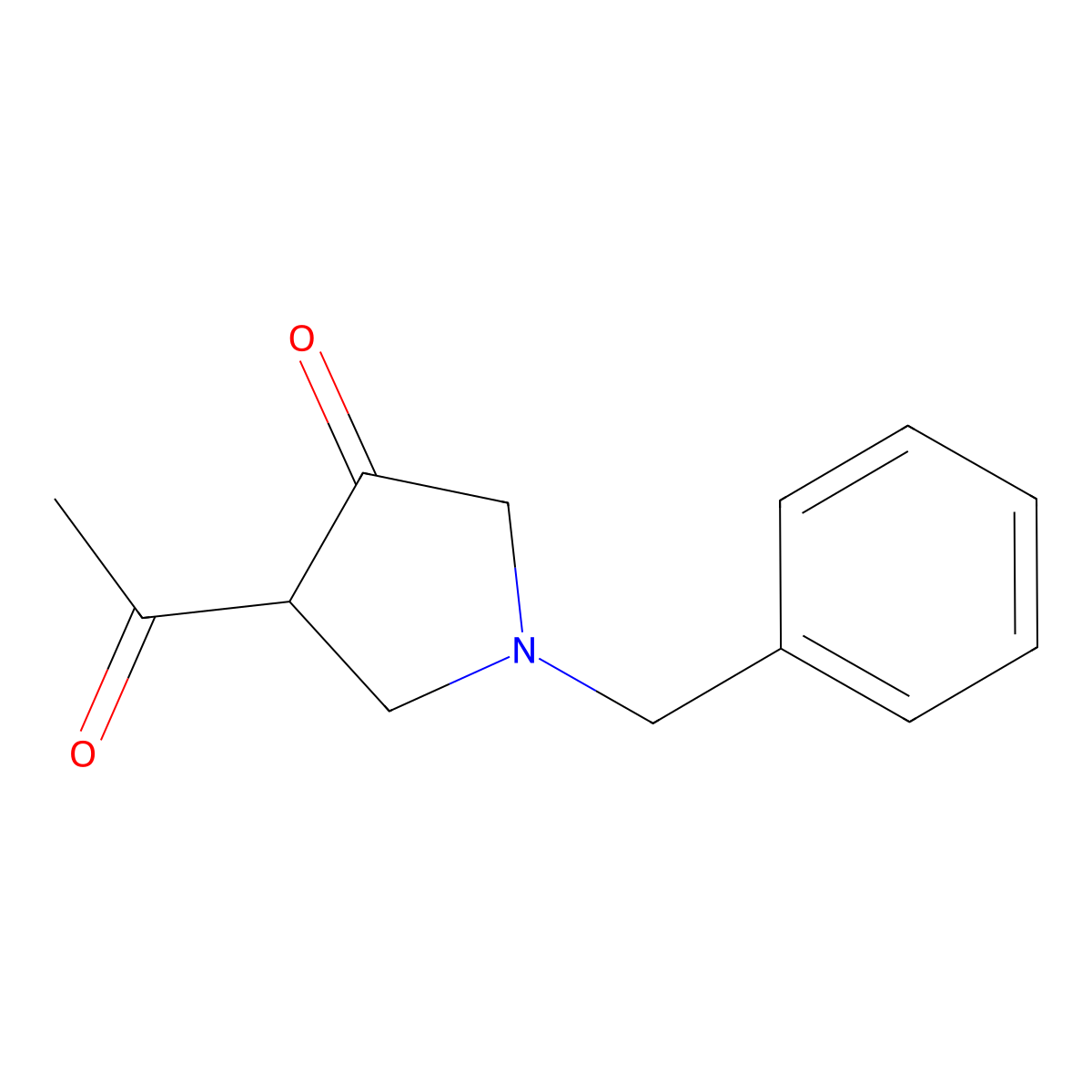 4-Acetyl-1-benzylpyrrolidin-3-one molecular structure, CAS 1822857-72-6