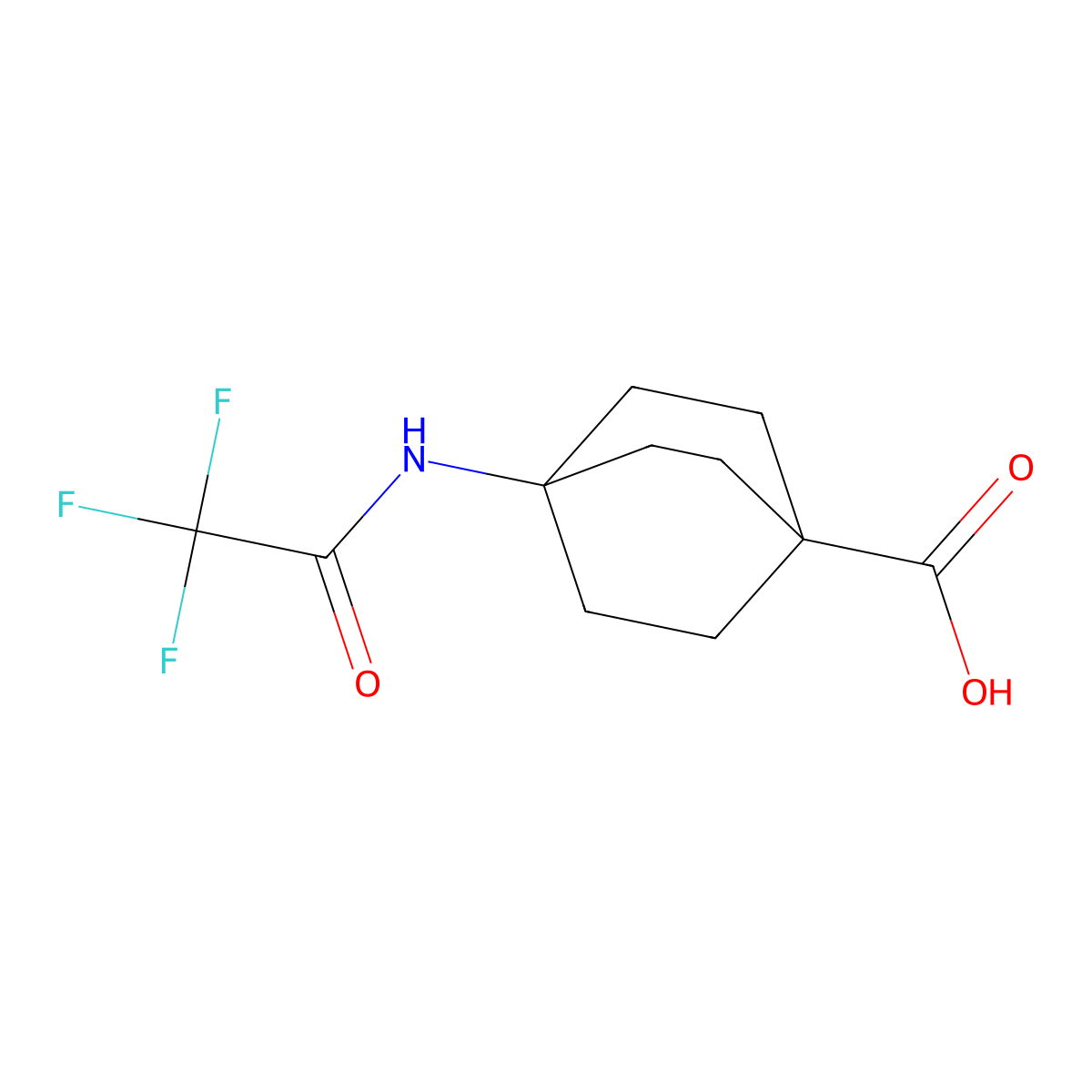 4-(Trifluoroacetamido)bicyclo[2.2.2]octane-1-carboxylic acid molecular structure, CAS 1822859-60-8