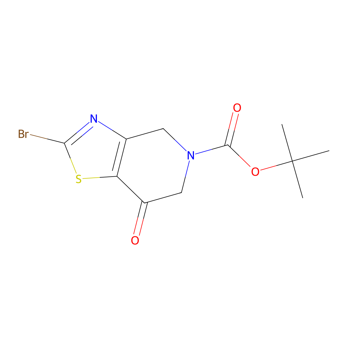 tert-Butyl 2-bromo-7-oxo-6,7-dihydrothiazolo[4,5-c]pyridine-5(4H)-carboxylate molecular structure, CAS 1822861-49-3