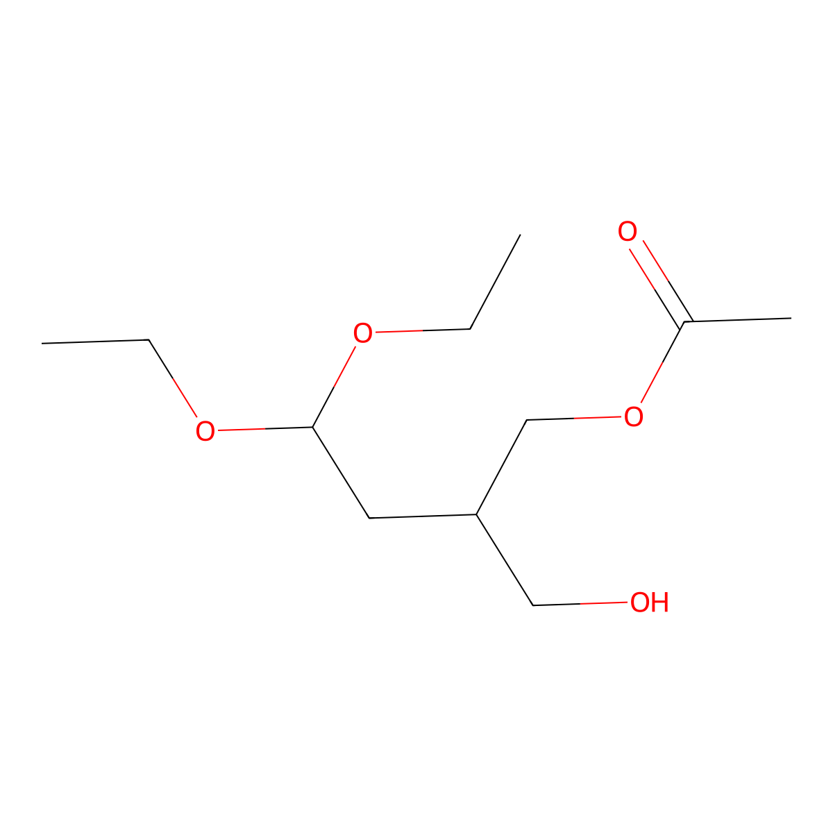 4,4-Diethoxy-2-(hydroxymethyl)butyl acetate molecular structure, CAS 1822861-90-4