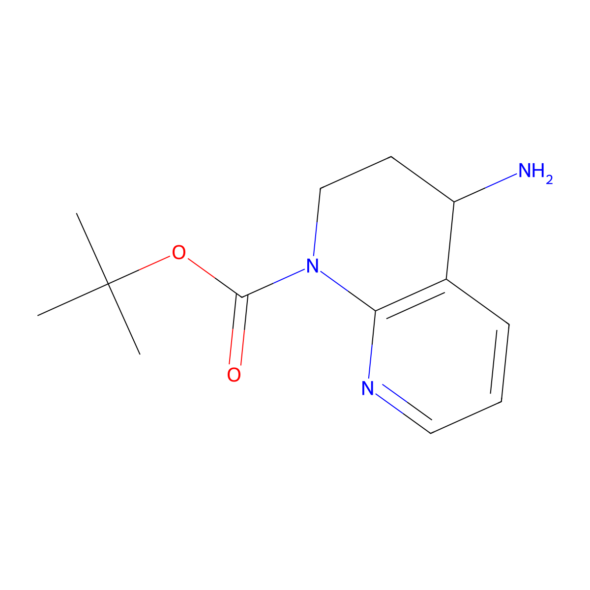 tert-Butyl 4-amino-3,4-dihydro-1,8-naphthyridine-1(2H)-carboxylate molecular structure, CAS 1822862-83-8