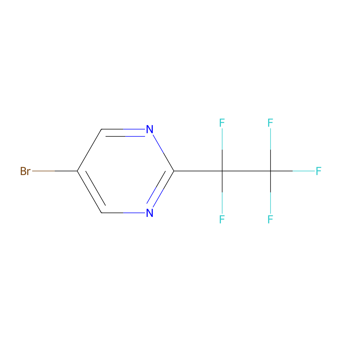 5-Bromo-2-(perfluoroethyl)pyrimidine molecular structure, CAS 1822863-19-3