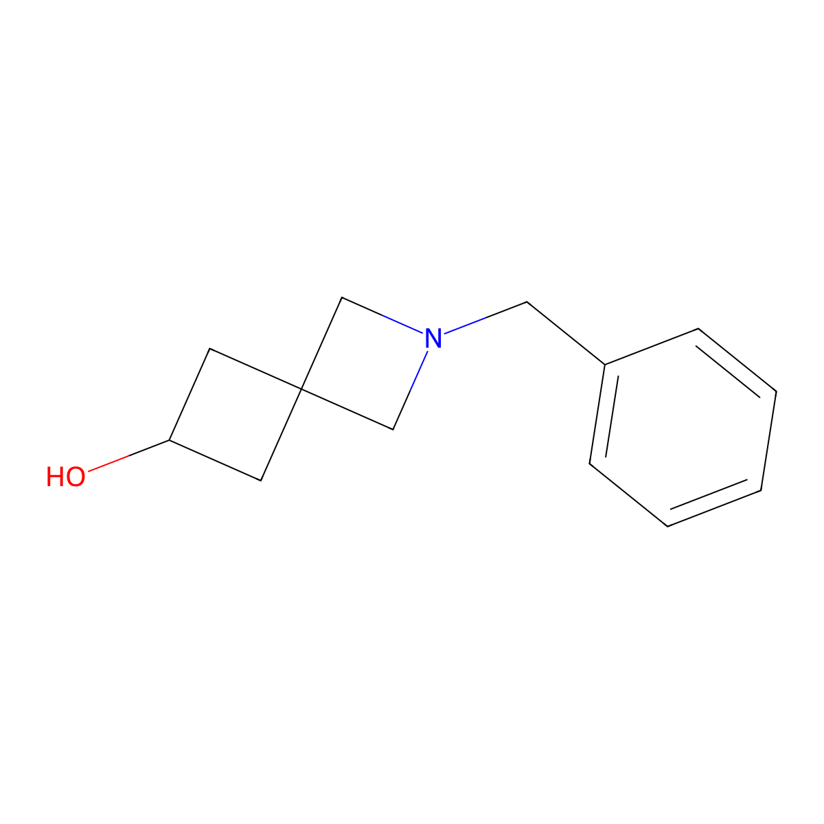 2-Benzyl-2-azaspiro[3.3]heptan-6-ol molecular structure, CAS 1822863-35-3